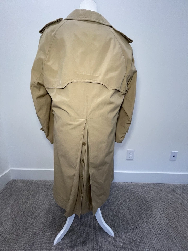 Vintage 70s Members Only Trench Coat w Removable Wool Liner Made N Poland Sz XL - Image 2 of 4