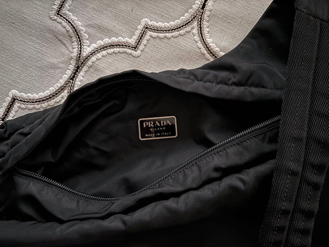 PRADA Black Nylon Leather Shoulder Bag thumbnail 13