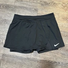 Nike Skort Skirt Size M Womens Medium Slim Fit Tennis Dri Fit Performance Black