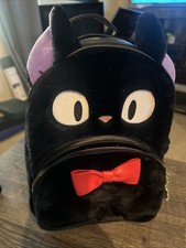 Studio Ghibli Kiki's Delivery Service Jiji Fuzzy Mini Backpack Cardholder NWT