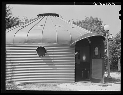 Photo:Kansas City MO 1941 Buckminster Fuller Dymaxion House Metal Corn Bin