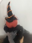 Tall Halloween Decor Cloth Shelf Sitter Pumpkin Head Witch Doll & Black Cat 32” — photo 10