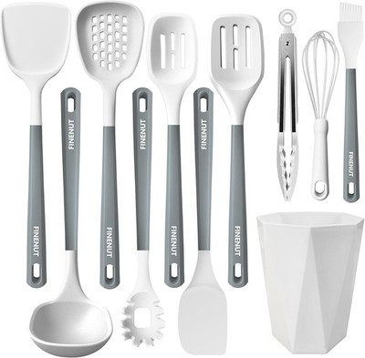 ilicone Cooking Utensils Set 11PCS-BPA-Free-446°F Heat Resistant,Kitchen Tools f