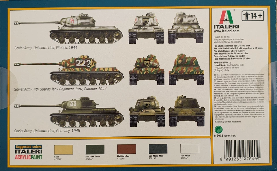 ✅ ITALERI 7040 - Scala 1 : 72 JS - 2M STALIN Seconda Guerra Mondiale - Immagine 2 di 2