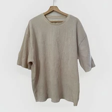 YoungLA Corduroy 421 Supersized Tee Men’s Off White Modern Classic Stylish XL