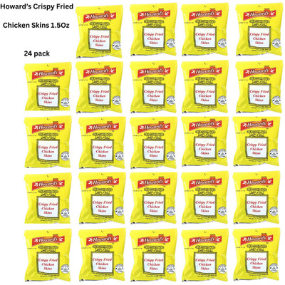 Howards Crispy Fried Chicken Skins - Chicharrones de Pollo, 1.5oz, Pack of 24