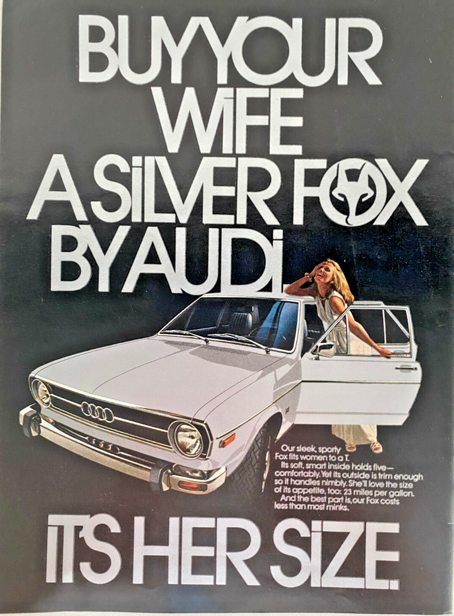 Silver Fox By Audi Vintage 1973 Print Ad | eBay