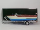 Mitica Riva Junior 1966 Motorboat + Car Trailer 1/18 206001-D