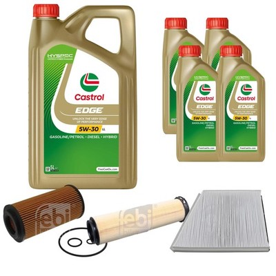 FEBI Inspektionspaket 9L Castrol EDGE Titanium FST 5W-30 LL für Mercedes-Benz