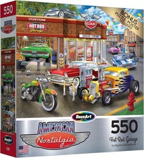 American Nostalgia Hot Rod Garage 550 Piece Jigsaw Puzzle