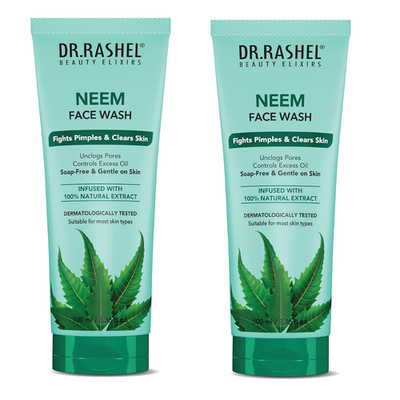 DR.RASHEL Neem Face Wash for Deep Cleansing For Men & Women 100 ml Pack of 2