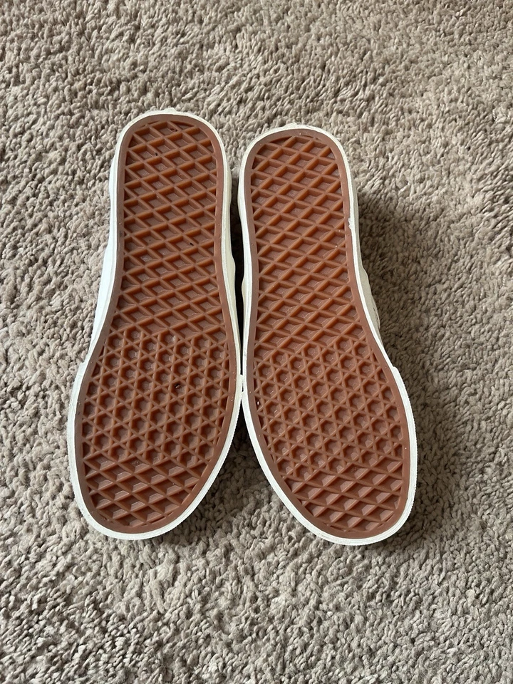 Vans Blanco Crema Rosa Rosas Flor Sin Cordones Mujer Talla 6 Foto 2 de 4