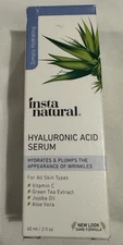 New Insta Natural Hyaluronic Acid Vitamin C Serum Anti Aging Hydrating, 2 oz