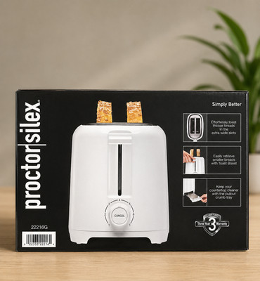 Proctor Silex 2-Slice Extra Wide Slot Toaster In White