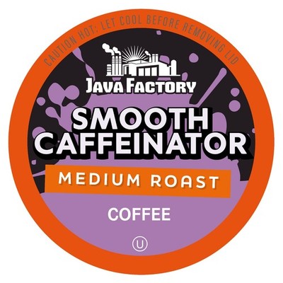 Java Factory Single Cup Coffee Keurig, Smooth Caffeinator Medium Roast, 40 Count