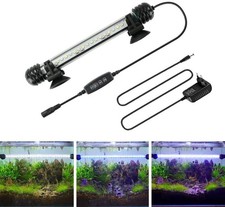 Aquarium Light for Fish Tank,Auto on/Off Submersible White and Blue Aquarium ...