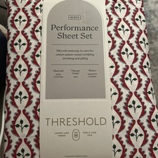 Threshold 400 Thread Count Cotton Queen Sheet Set Woodblock Leaf