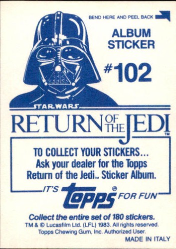 Star Wars ROTJ Trading Card Sticker Album Complete Your Set You Pick 1983 Topps - Bild 202 von 355