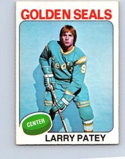 VINTAGE HOCKEY CARD 1975 OPC CALIFORNIA GOLDEN SEALS LARRY PATEY ROOKIE CARD NO5