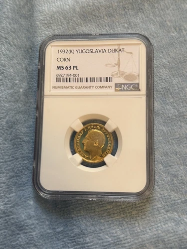 Yugoslavia Serbia Alexander I gold Ducat 1932-(K) MS63 Prooflike NGC.