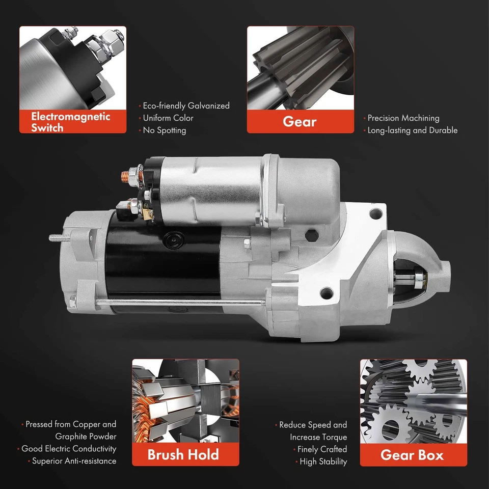 Стартерный двигатель для GMC B7 C1500 C2500 C3500 K1500 Jimmy Yukon 2,9 кВт 12 В CW 10T - Изображение 4 из 4