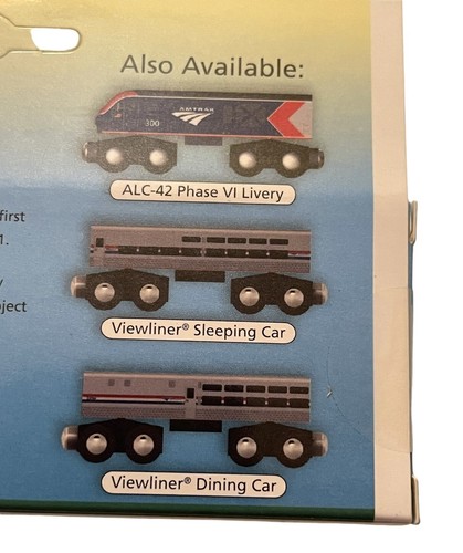New Amtrak Day 1 ALC-42 Siemens Wooden Train 50th Anniversary Locomotive #301 - Picture 8 of 10