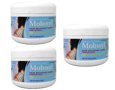 Mobisyl Pain Relieving Creme with Soothing Aloe Vera, 8 Ounce Jar (Pack of 3)