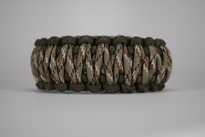 550 Paracord Survival Bracelet King Cobra OD Green/Desert Camo "Made in the USA"