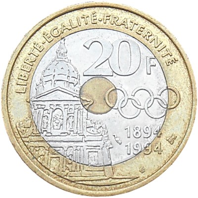 Médaille Coubertin Du Congrès Olympique Du Centenaire 1994 - Collection J. Domard, Occasion