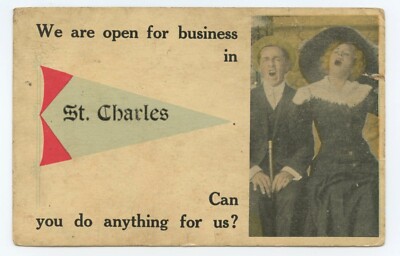 Pennent St Charles  Couple Dover MN Postcard