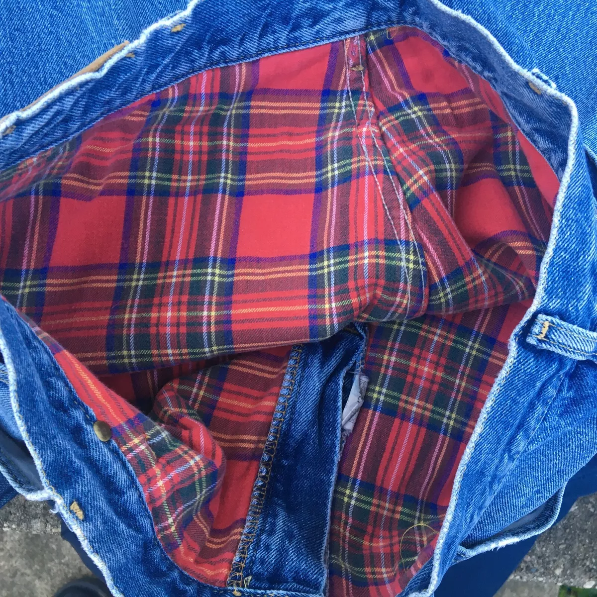 Tartan jeans 80s shop