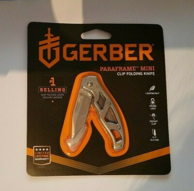 GERBER ~ PARAFRAME MINI ~ CLIP FOLDING KNIFE #22-48485 **NEW**