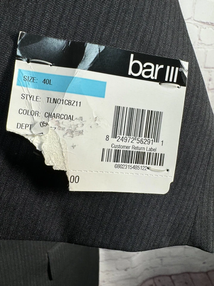 Новый бар III мужской черный шерсти полоски SLIM FIT костюм Sport пальто Blazer куртка 40L - Изображение 4 из 4