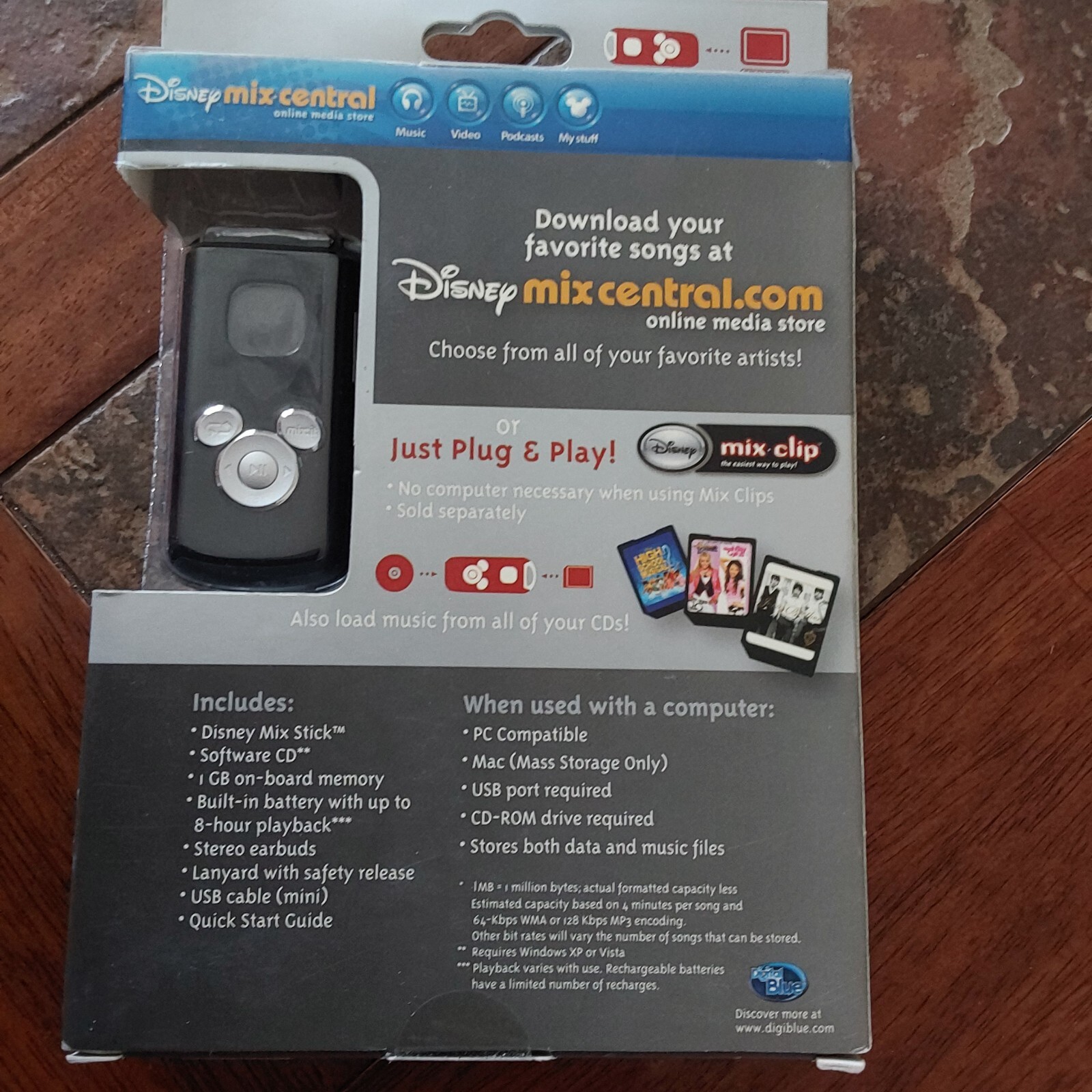 Disney Mix Stick Jonas Brothers Digital Music Player 2008 Holds 500 song 1GB New