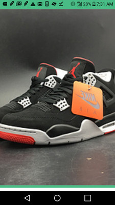 jordan retro 4 black and red