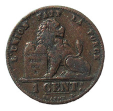 Belgium 1 Centime 1901 Legend In French - 'DES BELGES'