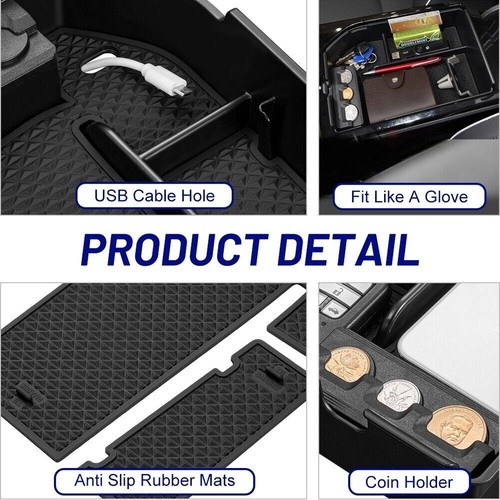 For Hyundai Tucson 2019-2021 Car Armrest Storage Box Central Console Glove Tray - Picture 6 of 6