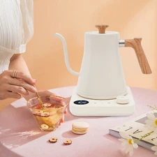 0.9L Electric Gooseneck Kettle 1200W Electric Kettle LED Tea Kettle Keep Warm