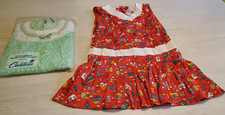 Vintage 70's New in package Carter's Green pajamas size 6  red dress size 6x