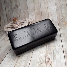 L.A.M.B. Eyeglass Sunglass Black Leather Clamshell Hard CASE ONLY