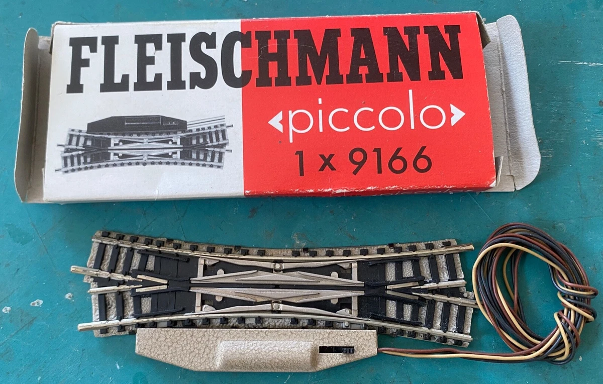 Fleischmann Traversée-jonction double, électrique 22246 (N) Voie (sans ballast) • Prix