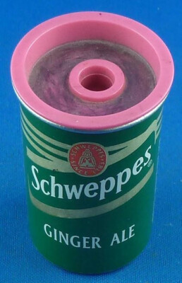 schöner Spitzer, Dosenspitzer mit Werbung Schweppes Ginger Ale ''Rarität''