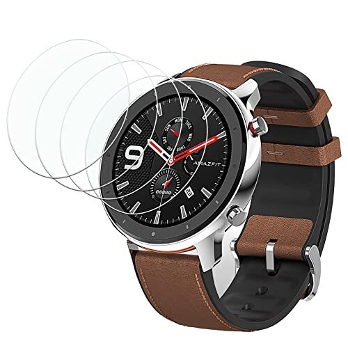 KELOLIN [4 pezzi] Vetro Temperato Pellicola Protettiva per Amazfit GTR (Z6i)