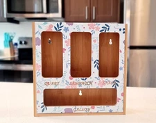 Bag Storage Organizer for Kitchen Drawer, Bamboo Bag Organizer, Food Storage Bag