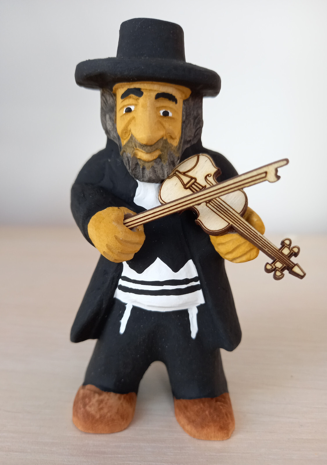 Jew figurine with Violin, Jew of Wood, Wood Carving, Home decoration ...