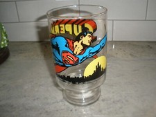 Vintage DC Comics INC Superman 1971 Large Drinking Glass, Excellent Condition