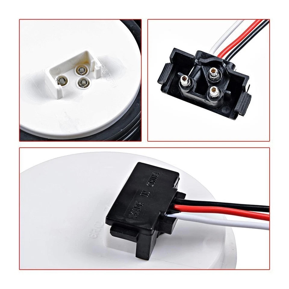 Casa rodante 12 LED 4" redondas rojas de parada de freno luces de señal trasera camión remolque ATV 12V Foto 3 de 4