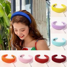 Women Thick Padded Wide Headband Sponge Hairband Girls Hair Hoop Wedding Party  