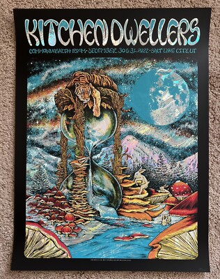 Kitchen Dwellers Poster Salt Lake City NYE 2022 Swirl Foil #98/100