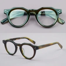 Vintage Retro Acetate Eyeglasses Frames Round Style Glasses Classic Men Women 